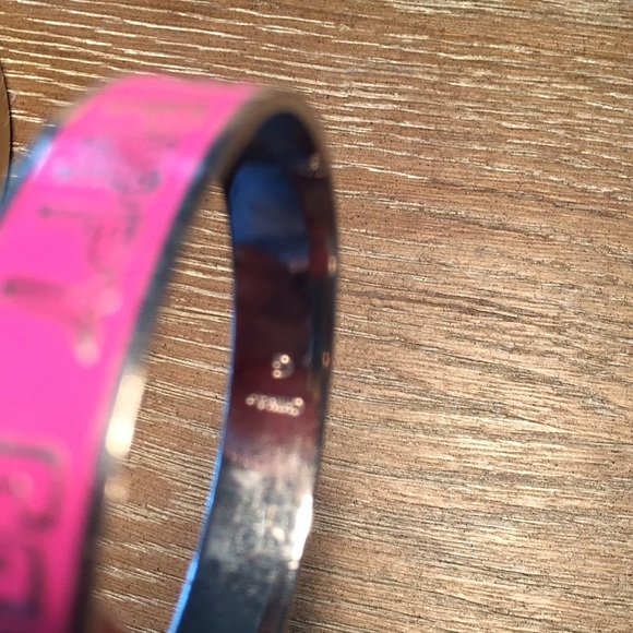 Coach Poppy bangle bracelet pink & silver tone - Picture 5 of 6